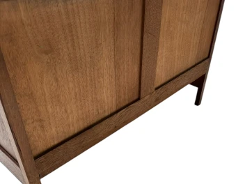 Art Deco Modernist Sideboard or credenza with Black Lacquered Top, 1930s